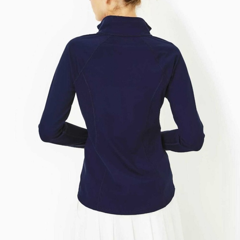 Lilly Pulitzer UPF 50+ Luxletic Tennison Full-Zip Jacket; True Navy - Picture 10 of 11